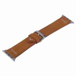 Coteetci WH5257 Leather Watch Band Apple Watch 44MM – Brown
