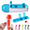 Daily Pill Box Organizer with Water Bottle