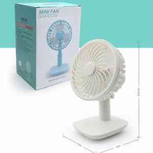 Small Rechargeable Table Fan Stretch Shaking Head Mini Fan Desktop Fan Portable