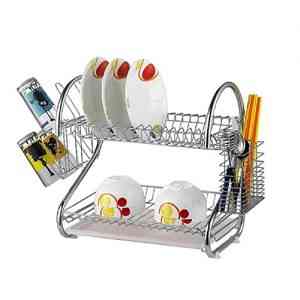 Stainless Steel 2 layer Dish Drainer Rack