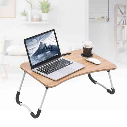 Portable Foldable Laptop Desk Cup Holder Table