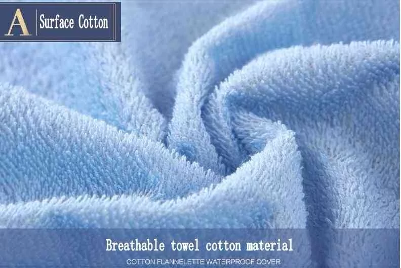 The surface of the mattress cover is breathable towel cotton material