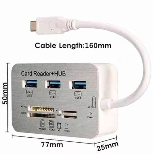 USB 3.0/3.1 Hub With Card Reader