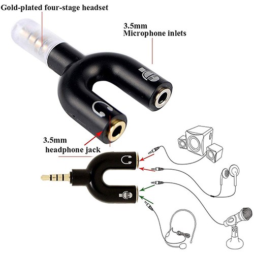 Audio Splitter 3.5mm Jack Aux Cable