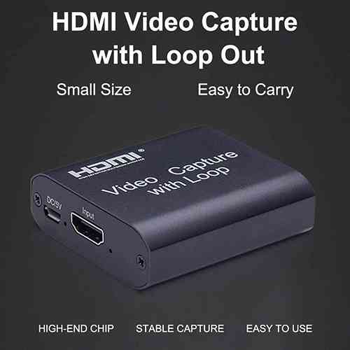 Video Capture Card with Loop Out HDMI To HDMI USB 2.0