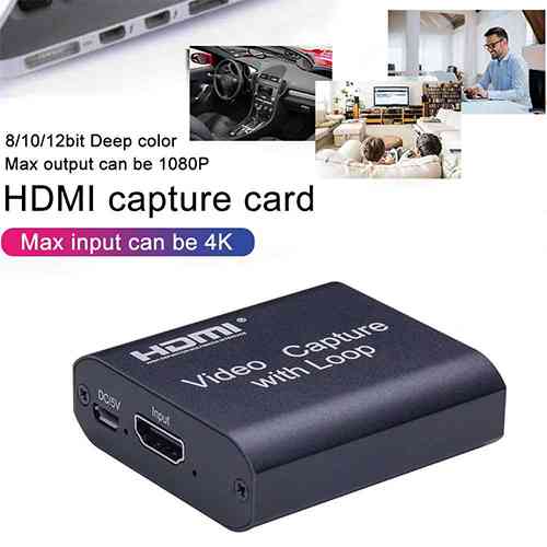 Video Capture Card with Loop Out HDMI To HDMI USB 2.0