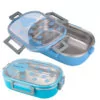 Stainless Steel & Plastic Double Wall Lunch Box with Air Tight Spill Proof Lid@ido.lk