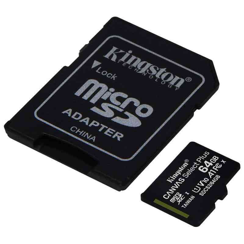 Kingston Canvas Select Plus MicroSDXC 64GB Class 10 UHS-I + Adapter - Item1