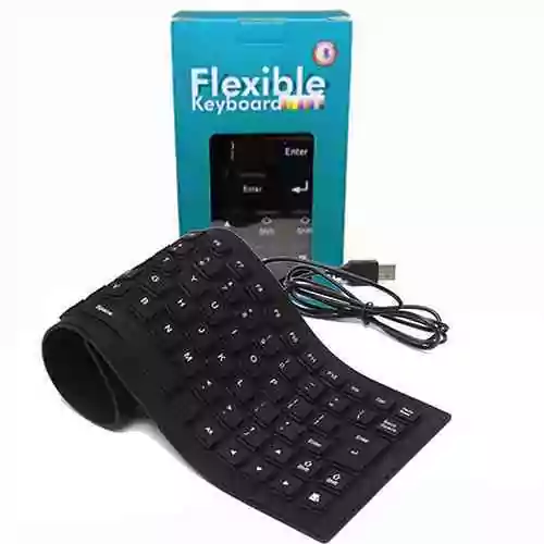 Flexible Folding Wired Keyboard for PC Desktop Laptop Sri Lanka @ido.lk