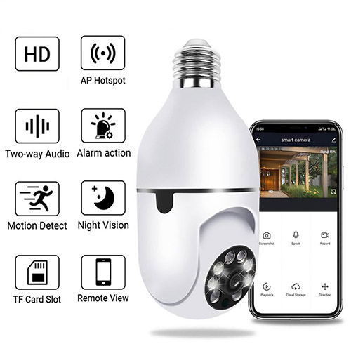 Bulb Smart WiFi PTZ Camera V380 Pro: Buy Bulb Smart WiFi PTZ Camera Best Price in Sri Lanka | Dealhub.lk