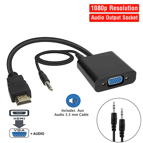 HDMI to VGA Converter with Audio Output@ido.lk