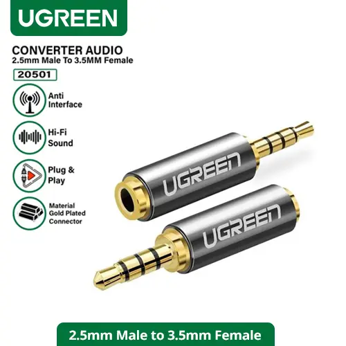 Ugreen 2.5mm Male to 3.5 Female Adapter