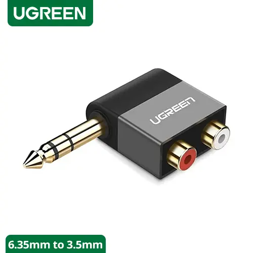 Ugreen 6.35mm Stereo Male To 2RCA Female Audio Converter